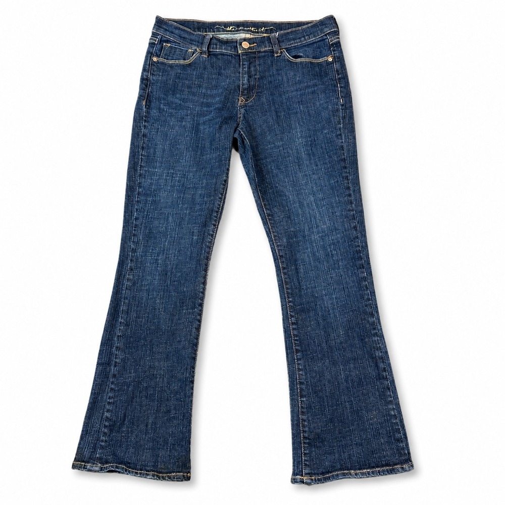 Old Navy‎ Womens Bootcut Jeans Size 8 Short Dark Wash Stretch Mid Rise Denim